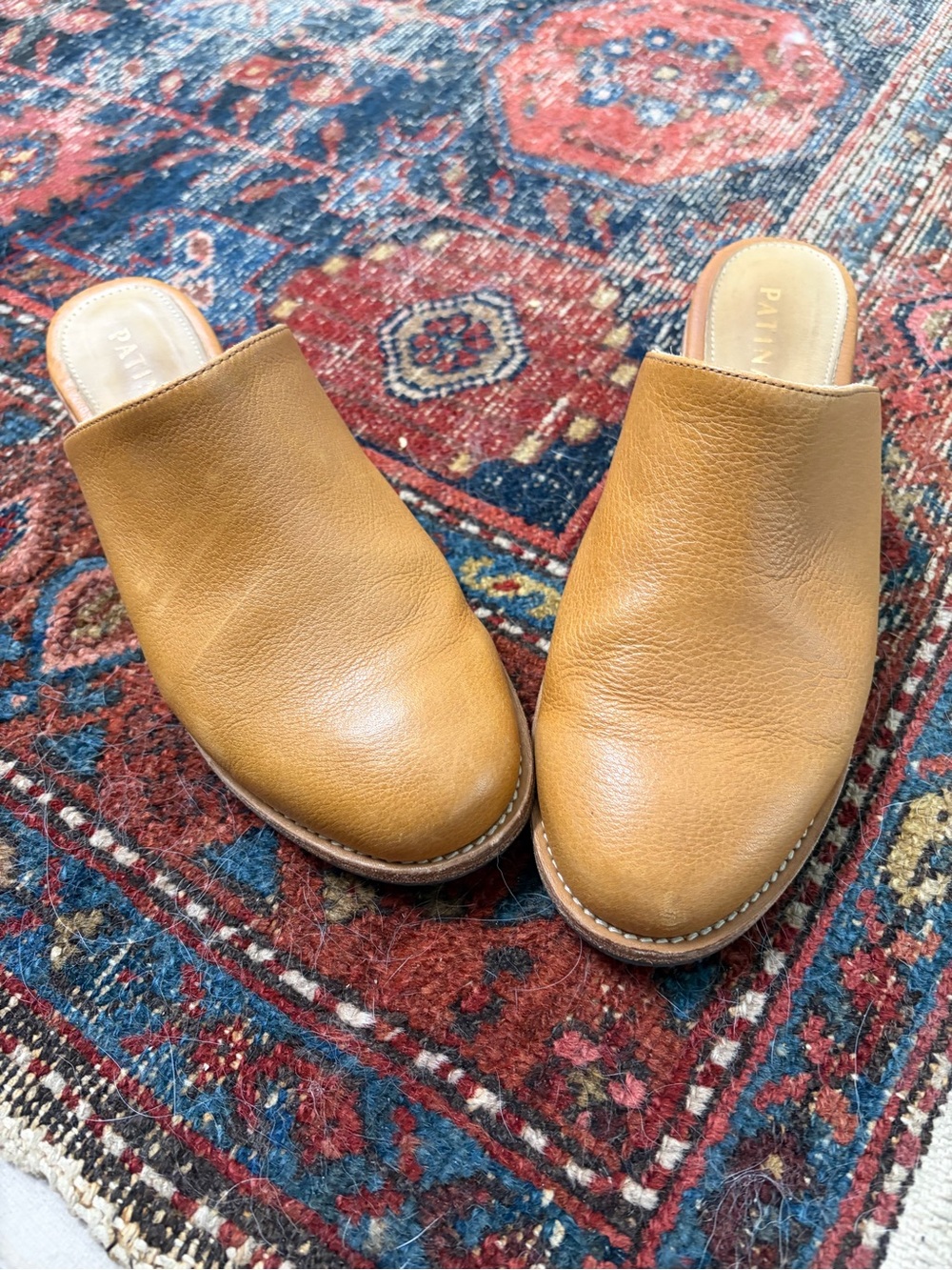Classic Leather Slip-On Mule in Tan